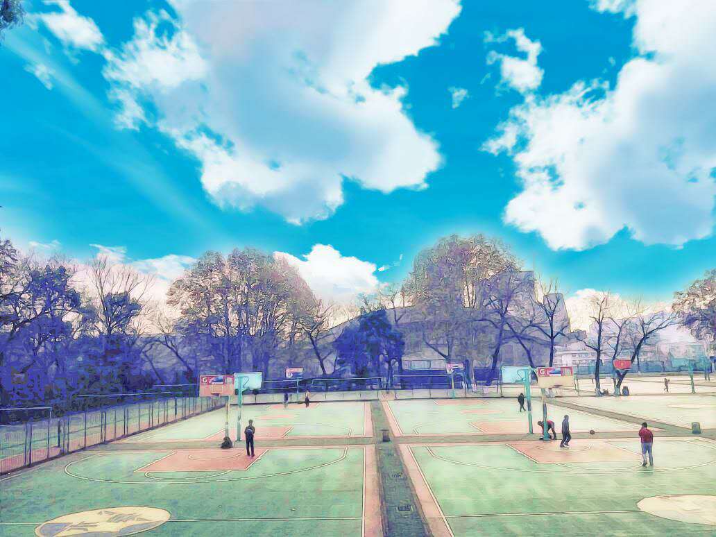 The basketball playground